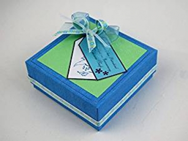 Patengeschenk/Patenbrief/Erinnerungsbox - blau für Taufe *HANDMADE*